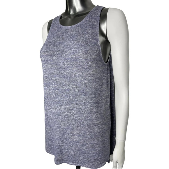 🛍️3/$40 Aritzia Wilfred Free Heather Blue Sleeveless  Tunic Top Size Small - Picture 3 of 5